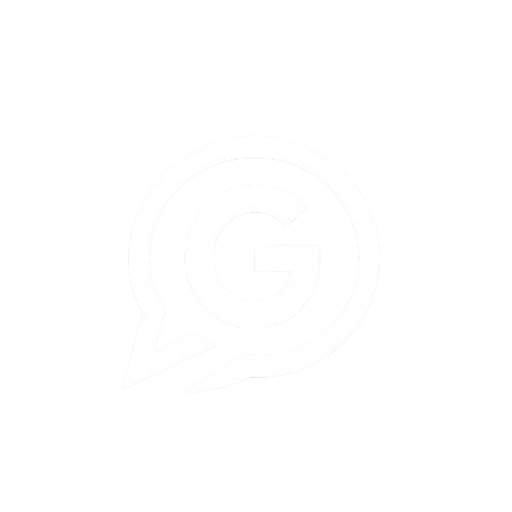 GekyChat symbol, white
